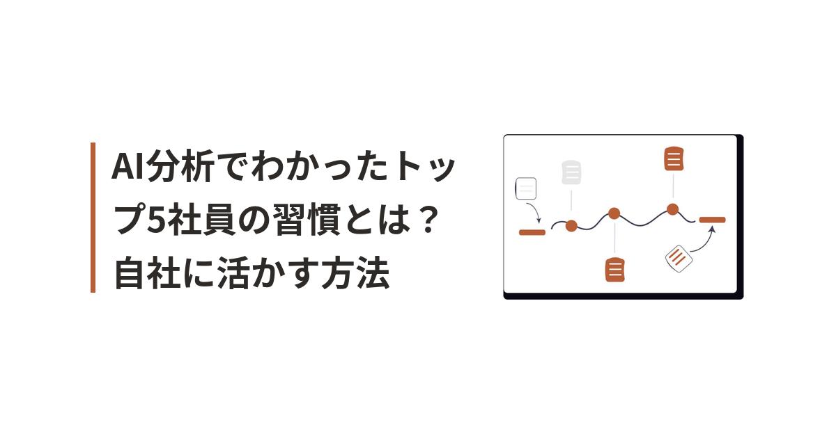 AI分析とトップ社員の習慣に関するイラスト